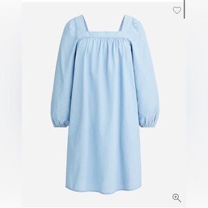 J Crew Squareneck chambray shift dress